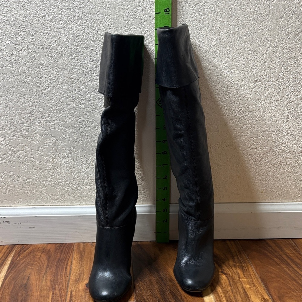 Steve Madden Black Women's 17” Knee-High Boots with 3” Heel 6 US